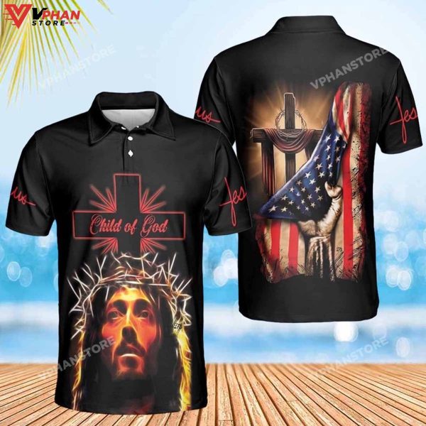 Jesus Child Of God Jesus Religious Gifts Christian Polo Shirt & Shorts