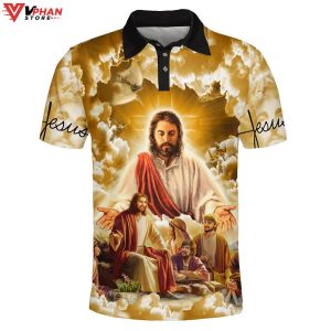 Jesus Christ And His Disciples Easter Gifts Christian Polo Shirt Shorts 1