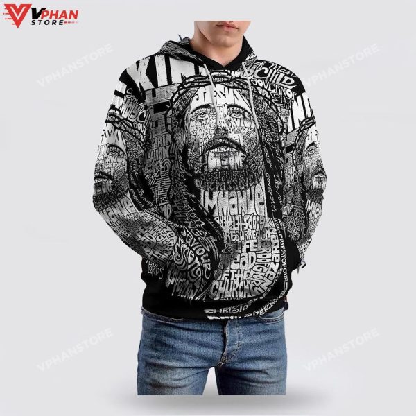 Jesus Christ And Lion Half Face 3d Hoodies For Women Men