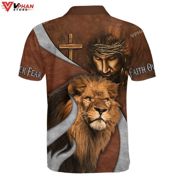 Jesus Christ And Lion Religious Gifts Christian Polo Shirt & Shorts