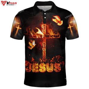Jesus Christ Cross Religious Easter Gifts Christian Polo Shirt Shorts 1