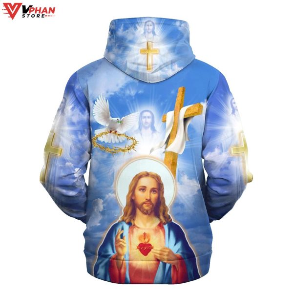 Jesus Christ Crown Of Thorns And Dove Religious Easter Gifts Hoodie