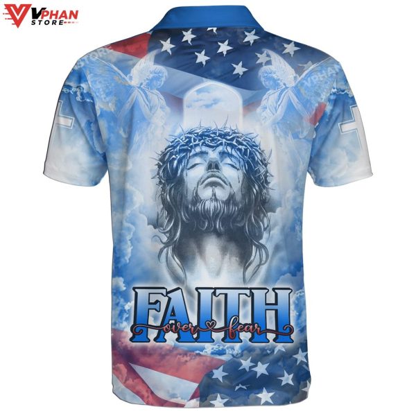Jesus Christ Faith Over Fear Religious Christian Polo Shirt & Shorts