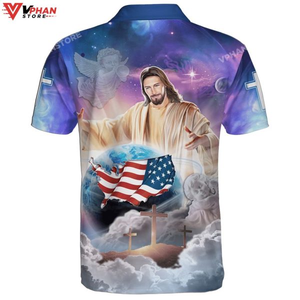 Jesus Christ Globe Religious Easter Gifts Christian Polo Shirt & Shorts
