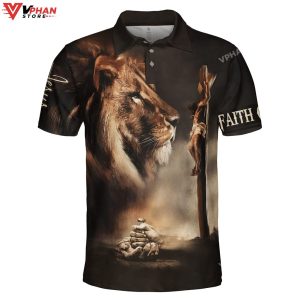 Jesus Christ Hangs On The Cross Easter Gifts Christian Polo Shirt Shorts 1