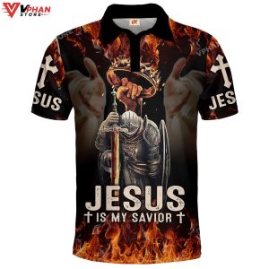 Jesus Christ Is My Savior Religious Gifts Christian Polo Shirt Shorts 1