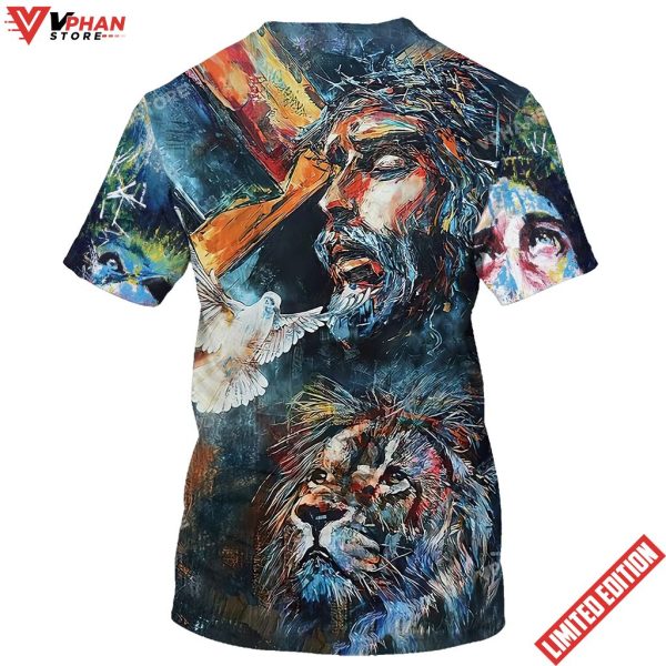 Jesus Christ Lion And Dove 3d T-Shirt