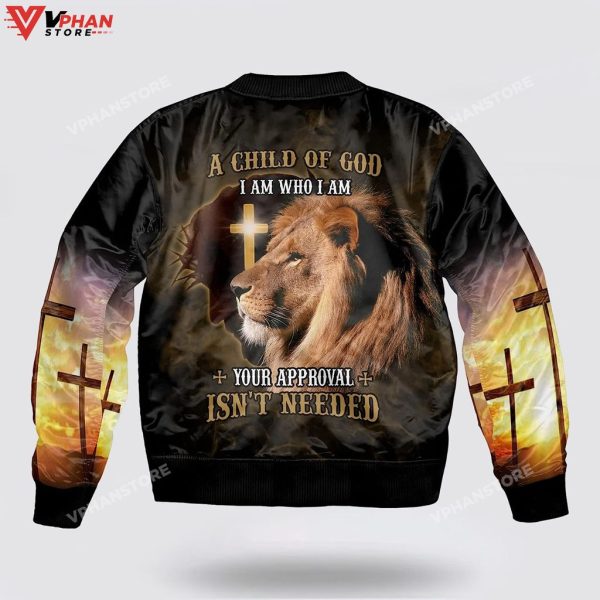 Jesus Christ Lion Cross A Child Of God Bomber Jacket