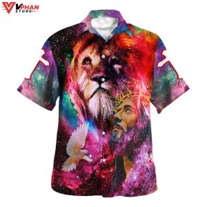 Jesus Christ Lion Of Judah Christian Gift Hawaiian Summer Shirt 1