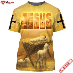 Jesus Christ Manger 3D All Over Printed Shirt 1