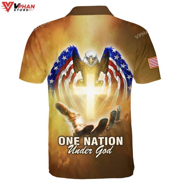 Jesus Christ One Nation Under God Eagle Christian Polo Shirt & Shorts