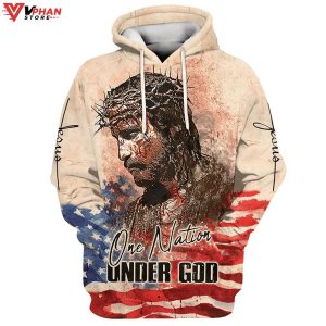 Jesus Christ One Nation Under God Jesus Hoodie 1