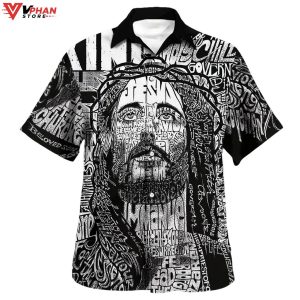 Jesus Christ Portrait Christian Gift Tropical Outfit Hawaiian Summer Shirt 1