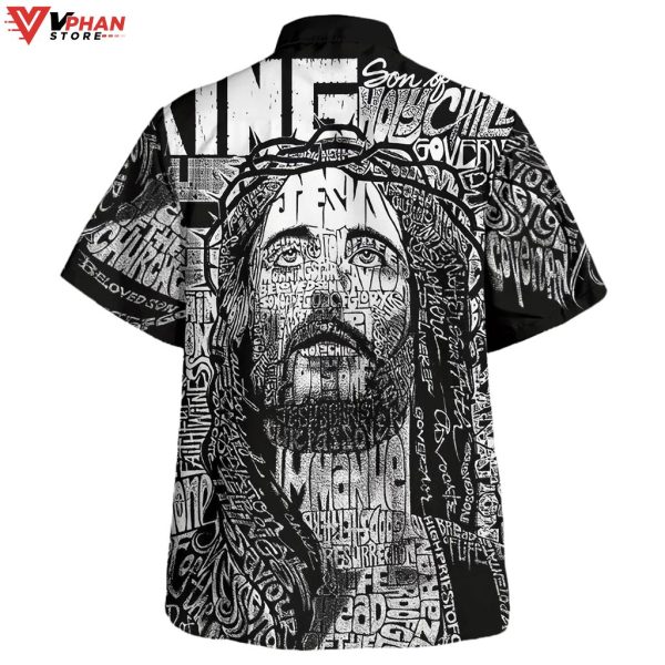 Jesus Christ Portrait Christian Gift Tropical Outfit Hawaiian Summer Shirt