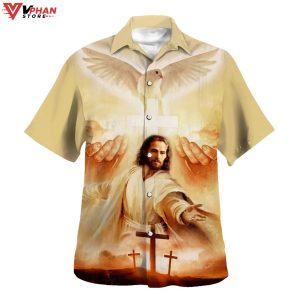 Jesus Christ Reaching Out Hand Christian Gift Hawaiian Summer Shirt 1