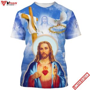 Jesus Christ Sacred Heart Christian T Shirt 1