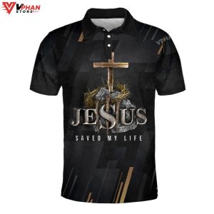 Jesus Christ Saved My Life Religious Gifts Christian Polo Shirt Shorts 1