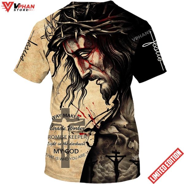 Jesus Christ Way Maker Miracle Worker 3d Shirt