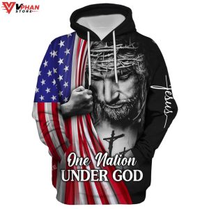 Jesus Christian Flag American Religious Easter Gifts Christian Hoodie 1