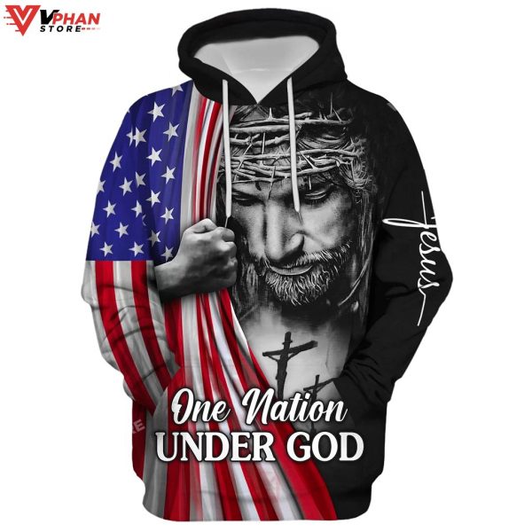 Jesus Christian Flag American Religious Easter Gifts Christian Hoodie