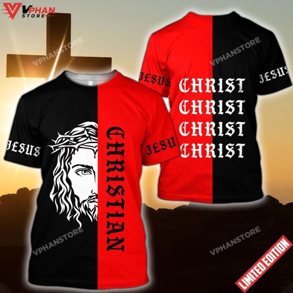 Jesus Christian Pablo Vibe Black And Red Color Jesus Shirt