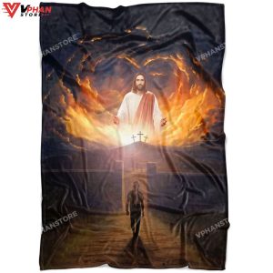 Jesus Come Back And Open Arms Christian Gift Ideas Bible Verse Blanket 1
