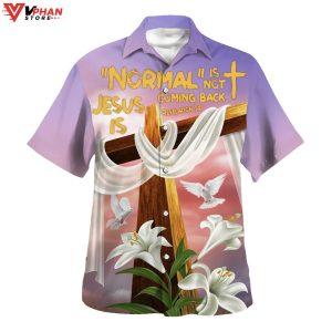 Jesus Cross Easter Lilies Flowers Gifts For Christian Hawaiian Summer Shirt 1