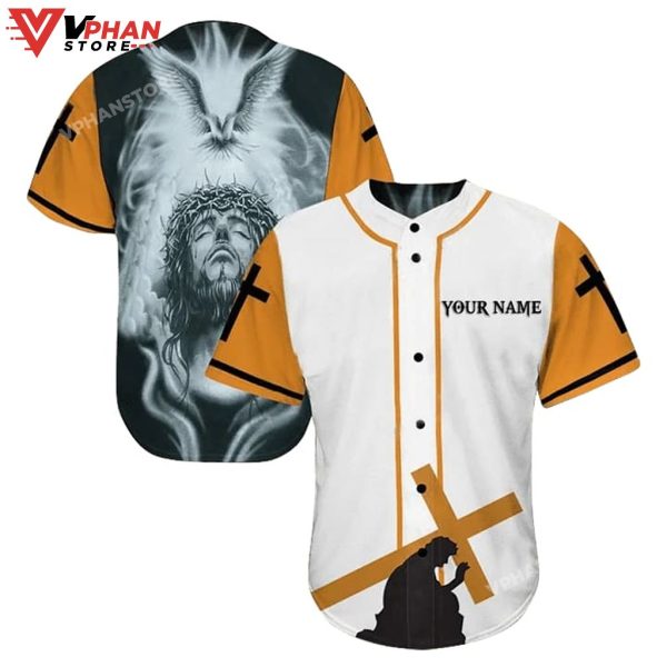 Jesus Cross God Religious Easter Gifts Christian Baseball Jersey