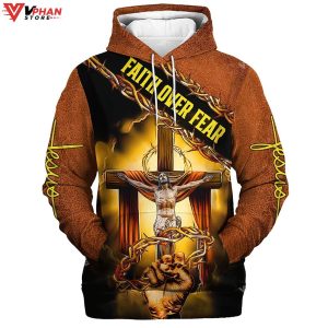 Jesus Crown Of Thorns Hoodie Faith Over Fear Hoodies 1