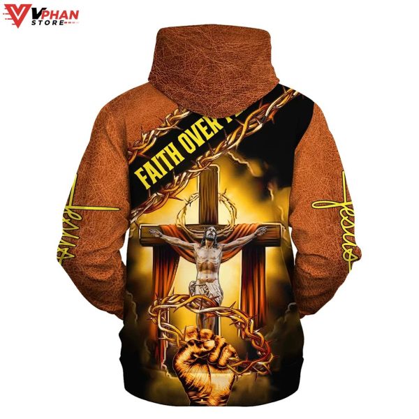 Jesus Crown Of Thorns Hoodie Faith Over Fear Hoodies