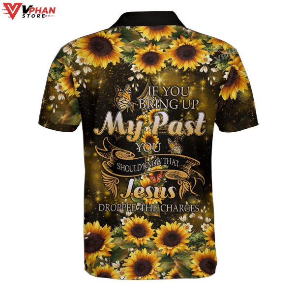 Jesus Dropped The Charges Sunflower Christian Polo Shirt & Shorts