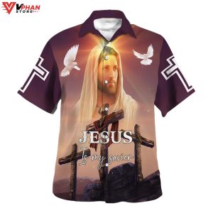 Jesus Face Jesus Is My Savior Tropical Outfit Christian Hawaiian Shirt 1