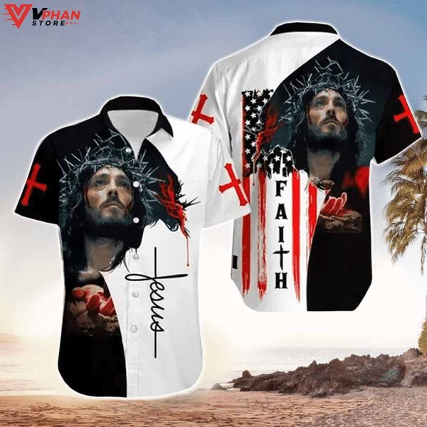 Jesus Faith Christian Gift Ideas Hawaiian Summer Shirt