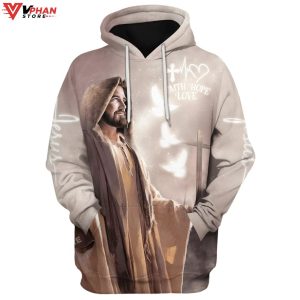 Jesus Faith Hope Love Christian Gift Ideas Jesus Christ Hoodie 1