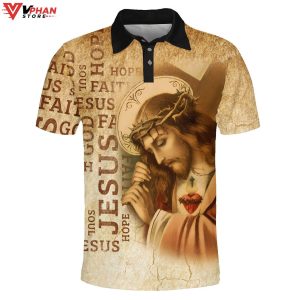 Jesus Faith Hope Soul Religious Christian Polo Shirt Shorts 1