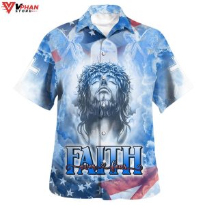Jesus Faith Over Fear Christian Gift Ideas Hawaiian Summer Shirt 1