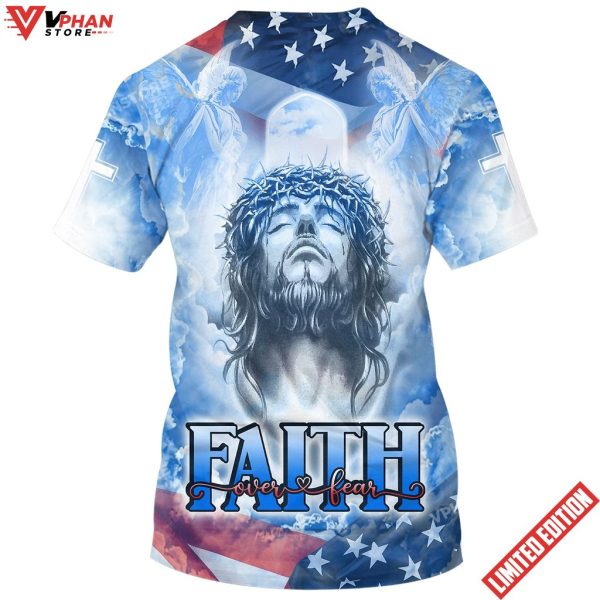 Jesus Faith Over Fear Christian Shirts For Men And Women