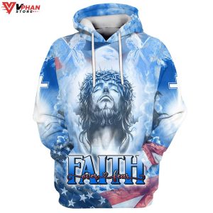 Jesus Faith Over Fear Religious Gifts Christian Hoodie 1