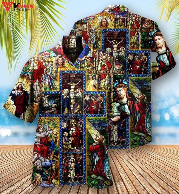 Jesus Faith Over Fear Tropical Outfit Hawaiian Summer Shirt