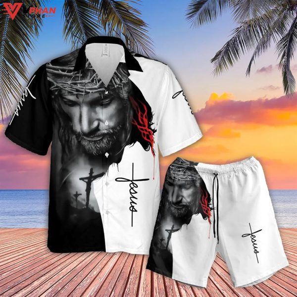Jesus Faith Tropical Outfit Christian Gift Ideas Hawaiian Summer Shirt