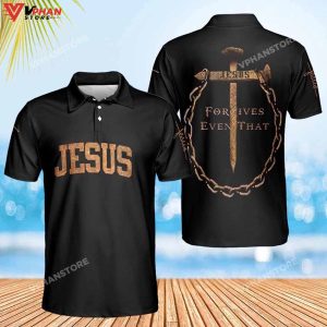 Jesus Forgives Even That Religious Christian Polo Shirt Shorts 1