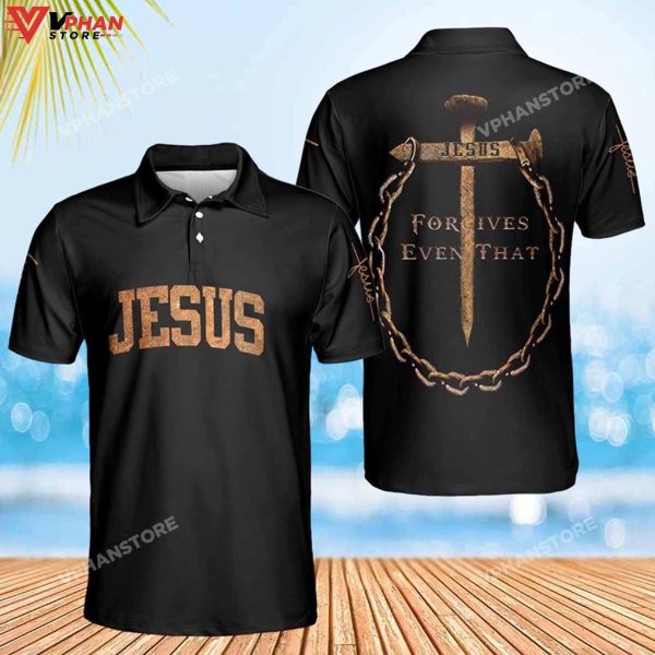 Jesus Forgives Even That Christian Polo Shirt & Shorts
