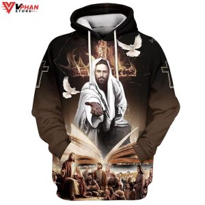 Jesus God Bible And Dove Jesus Men Women Christian Hoodie 1