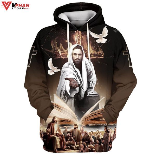 Jesus God Bible And Dove Jesus Men & Women Christian Hoodie