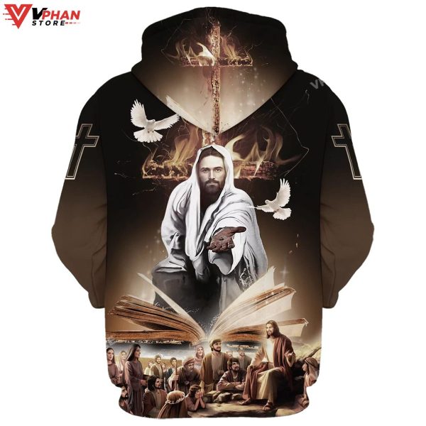 Jesus God Bible And Dove Jesus Men & Women Christian Hoodie