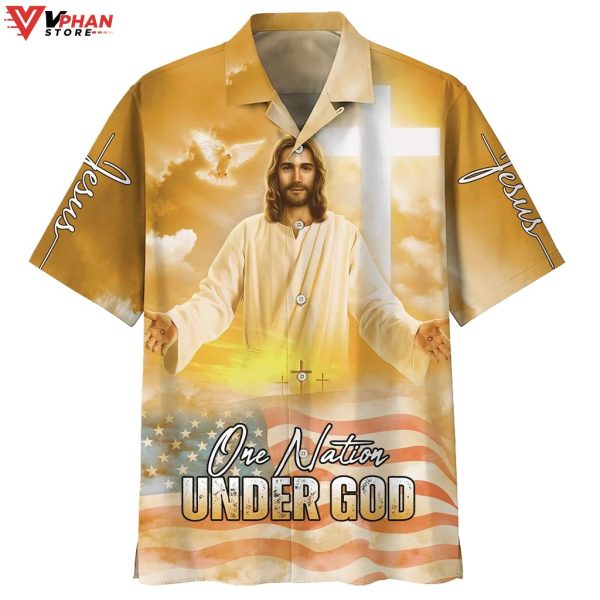 Jesus Greets You Tropical Outfit Christian Hawaiian Summer Shirt