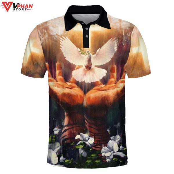 Jesus Hand And Dove Religious Easter Gifts Christian Polo Shirt & Shorts