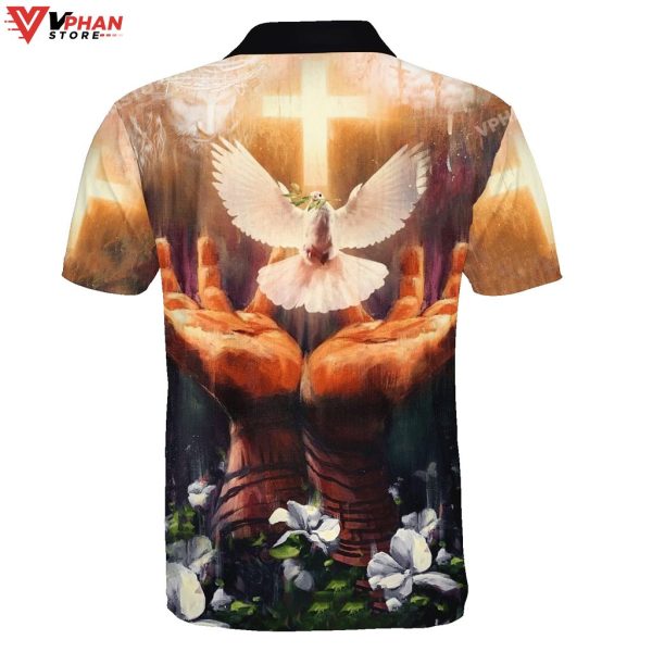 Jesus Hand And Dove Religious Easter Gifts Christian Polo Shirt & Shorts