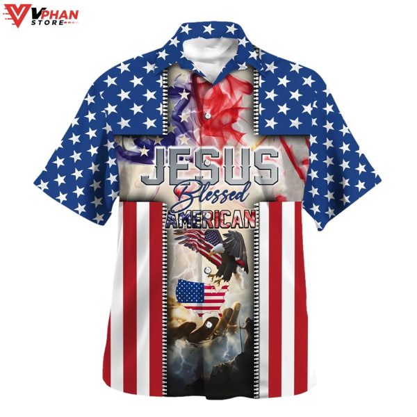 Jesus Hand Jesus Blessed Christian Gift Tropical Outfit Hawaiian Shirt