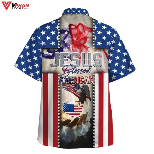 Jesus Hand Jesus Blessed Christian Gift Tropical Outfit Hawaiian Shirt